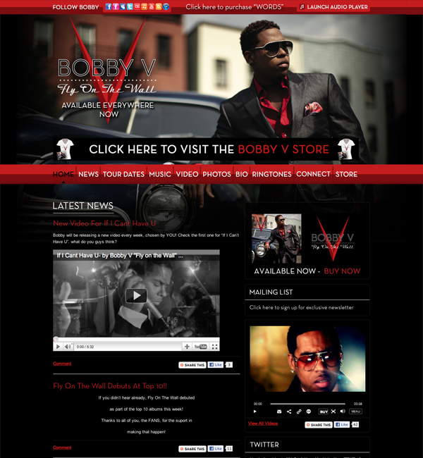 Bobby V Official Site